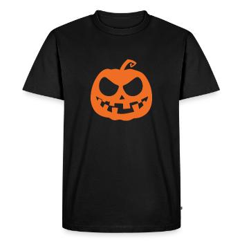 Citrouille d'Halloween effrayante - T-shirt Premium bio Homme - noir - Devant - Nico (187cm)