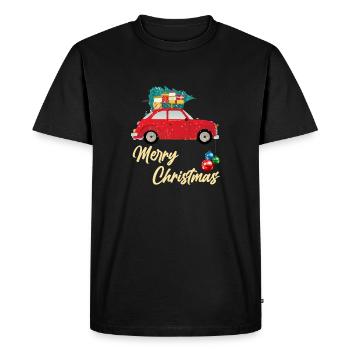 Merry Christmas car in quarantine Shirt gift funn - Men's Premium Organic T-Shirt - black - Front - Nico (187cm)