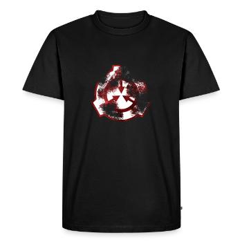 SCP symbol red decay - Men's Premium Organic T-Shirt - black - Front - Nico (187cm)