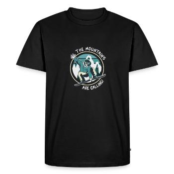 Snowboard Sports d'hiver Montagnes Snow Freestyle Shred - T-shirt Premium bio Homme - noir - Devant - Nico (187cm)