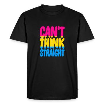 La communauté Pansexual Pride ne peut pas penser à un rig droit - T-shirt Premium bio Homme - noir - Devant - Nico (187cm)