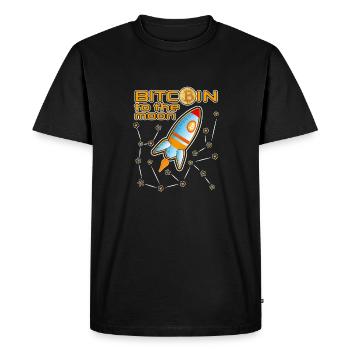 Bitcoin to the moon N noir - T-shirt Premium bio Homme - noir - Devant - Nico (187cm)
