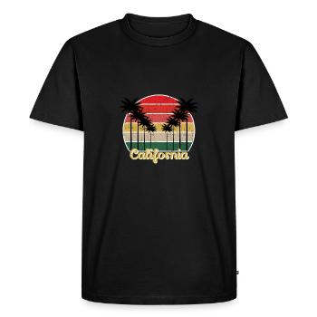 Amoureux de la plage - Californie rétro - grunge d'été - T-shirt Premium bio Homme - noir - Devant - Nico (187cm)