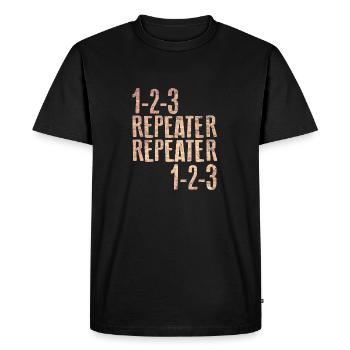 Repeater - Fugazi Paroles - T-shirt Premium bio Homme - noir - Devant - Nico (187cm)