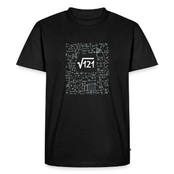 Enfants Racine Carrée De 121 Cadeau D'anniversaire 11 Ans - T-shirt Premium bio Homme - noir - Devant - Nico (187cm)