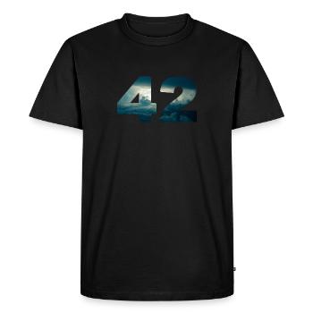 42 nuages réponse à toutes les questions douglas universum - T-shirt Premium bio Homme - noir - Devant - Nico (187cm)