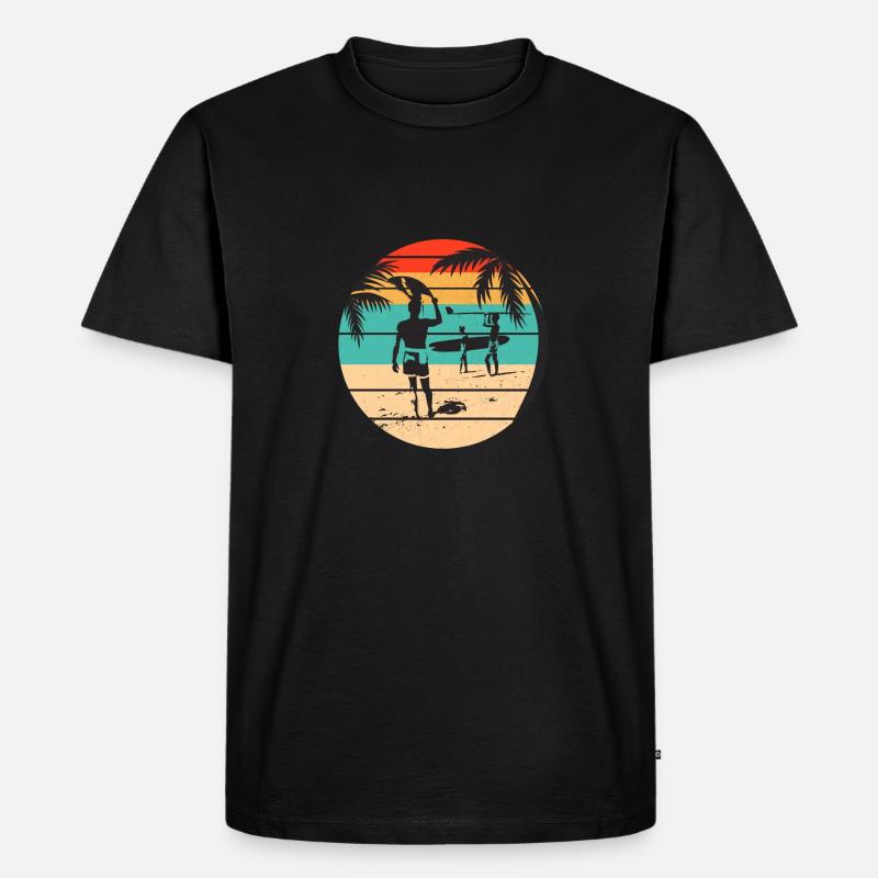 Surf, Surf, Surf, Surf, Surf - T-shirt Premium bio Homme - noir