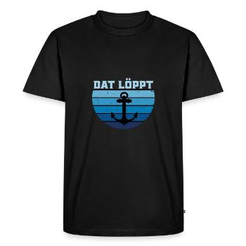 DAT LÖPPT DESIGN - T-shirt Premium bio Homme - noir - Devant - Nico (187cm)