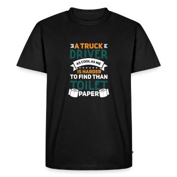 Longue route idée cadeau pour les chauffeurs routiers - T-shirt Premium bio Homme - noir - Devant - Nico (187cm)