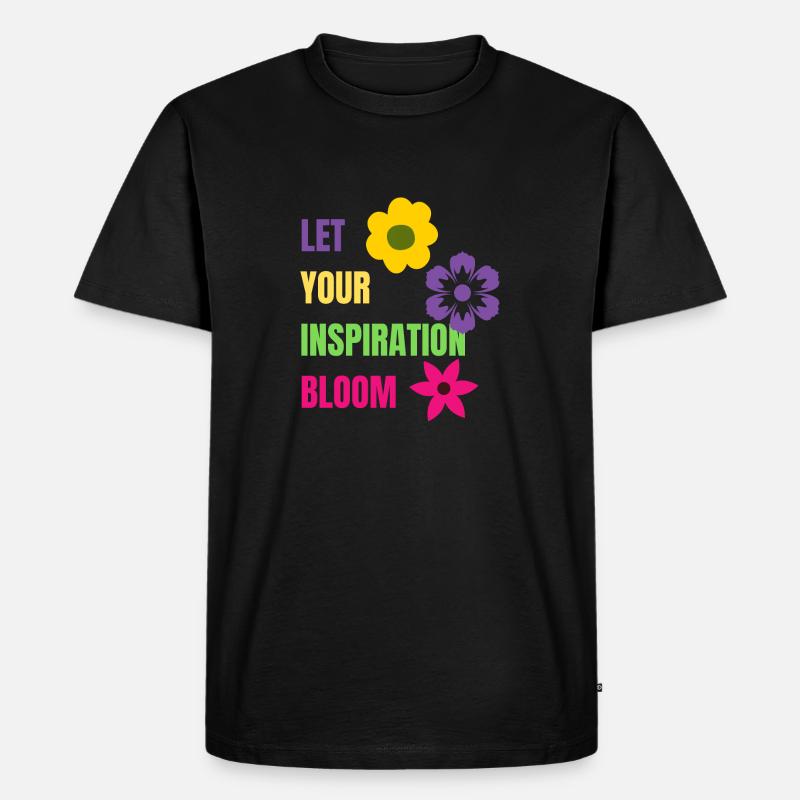 Let your Inspiration Bloom - Männer Premium Bio T-Shirt - Schwarz