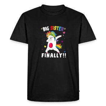 grande sœur enfin - T-shirt Premium bio Homme - noir - Devant - Nico (187cm)