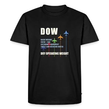 DOW Dry Operating Weight Avion Poids Cadeau - T-shirt Premium bio Homme - noir - Devant - Nico (187cm)