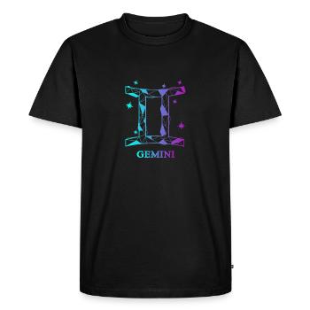 Gémeaux Gemini - T-shirt Premium bio Homme - noir - Devant - Nico (187cm)