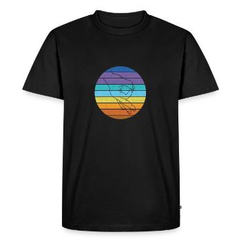 Looked In At Retro Memes - Men's Premium Organic T-Shirt - black - Front - Nico (187cm)
