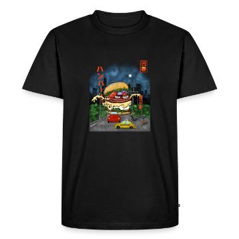burger - T-shirt Premium bio Homme - noir - Devant - Nico (187cm)