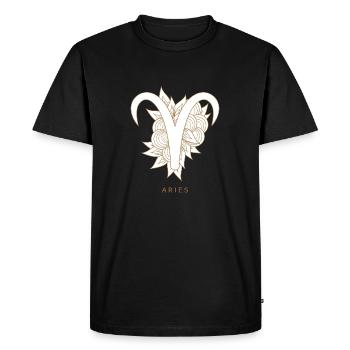 Aries Aries zodiac sign Astrology - Men's Premium Organic T-Shirt - black - Front - Nico (187cm)