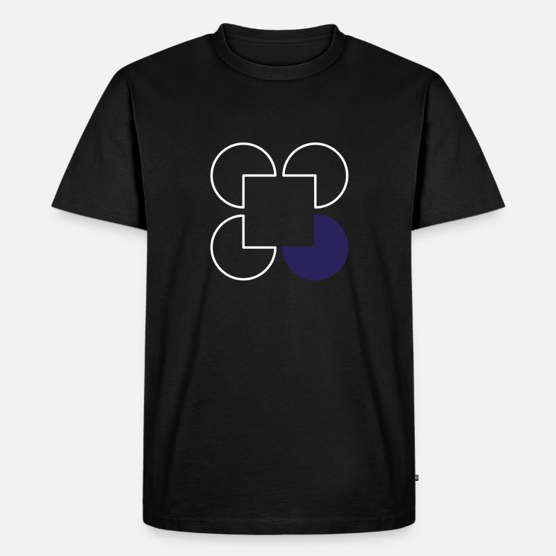Square circle pattern - Men's Premium Organic T-Shirt - black