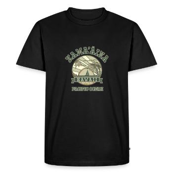Hawaï mon paradis, surf - T-shirt Premium bio Homme - noir - Devant - Nico (187cm)