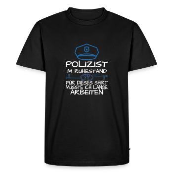Retired police officer Farewell in retirement - Men's Premium Organic T-Shirt - black - Front - Nico (187cm)
