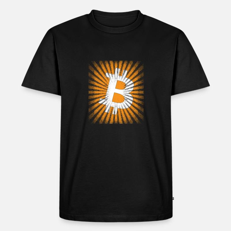 BITCOIN Crypto - Männer Premium Bio T-Shirt - Schwarz