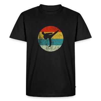 taekwondo - Men's Premium Organic T-Shirt - black - Front - Nico (187cm)