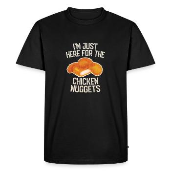 I'm Just Here For The Chicken Nuggets Cool Nuggets - Men's Premium Organic T-Shirt - black - Front - Nico (187cm)