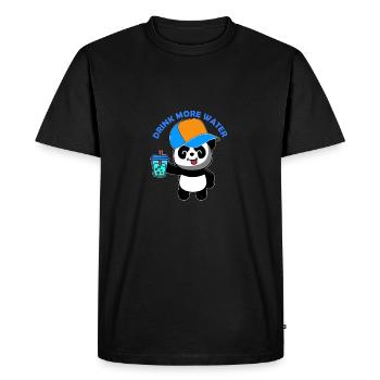 Boire plus d'eau - T-shirt Premium bio Homme - noir - Devant - Nico (187cm)