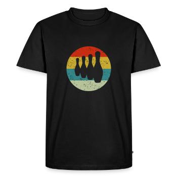 bowling - T-shirt Premium bio Homme - noir - Devant - Nico (187cm)
