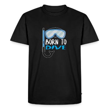 Né pour dive scuba diving diver - T-shirt Premium bio Homme - noir - Devant - Nico (187cm)