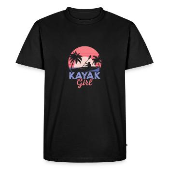 Kayak Fille Canoë Kayak Drôle d’Aviron - T-shirt Premium bio Homme - noir - Devant - Nico (187cm)