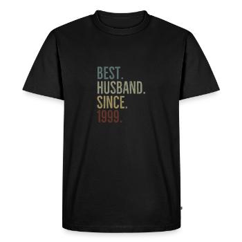 Best Husband Since 1999 - Men's Premium Organic T-Shirt - black - Front - Nico (187cm)