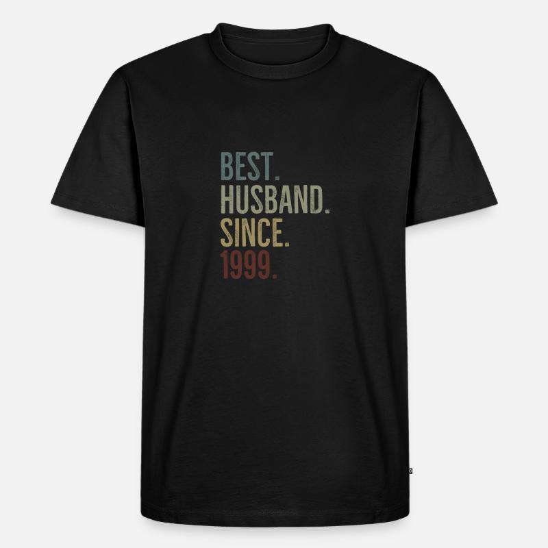 Bester Ehemann seit 1999 - Männer Premium Bio T-Shirt - Schwarz