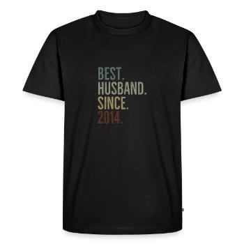 Meilleur mari depuis 2014 - T-shirt Premium bio Homme - noir - Devant - Nico (187cm)