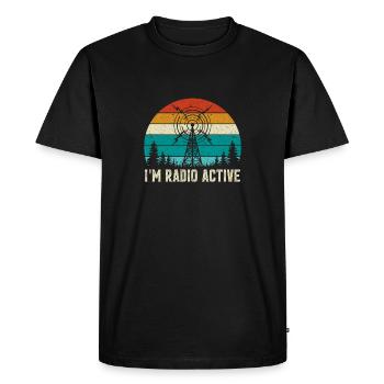 I ́m Radio Active. ham radio, amateur radio, - Men's Premium Organic T-Shirt - black - Front - Nico (187cm)