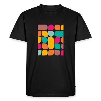 Abstract shapes - Men's Premium Organic T-Shirt - black - Front - Nico (187cm)