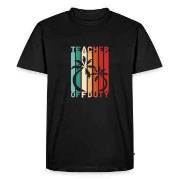 Professeur d’été Vacances gratuites enseignant en dehors des heures de travail - T-shirt Premium bio Homme - noir - Devant - Nico (187cm)