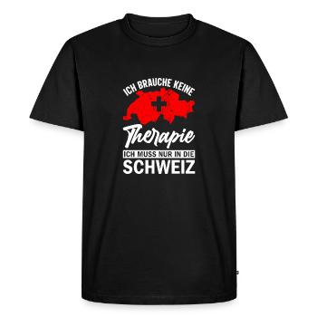 Suisse - T-shirt Premium bio Homme - noir - Devant - Nico (187cm)