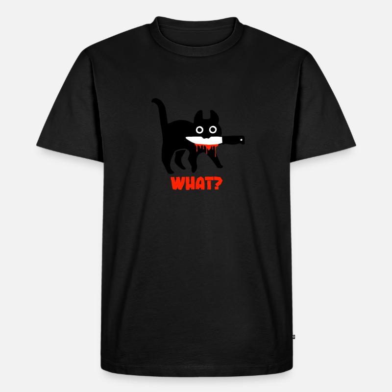 Welche Katze - Männer Premium Bio T-Shirt - Schwarz