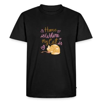 Chat Animal de compagnie Chat Chats Chat domestique Chat Chaton - T-shirt Premium bio Homme - noir - Devant - Nico (187cm)