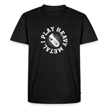 I Play Heavy Metal Tuba Player Tubist - Men's Premium Organic T-Shirt - black - Front - Nico (187cm)