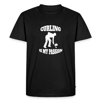Curling Stone Curl curler Curling Stone Cadeau - T-shirt Premium bio Homme - noir - Devant - Nico (187cm)