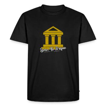 Born To Argue Attorney Lawyer - Men's Premium Organic T-Shirt - black - Front - Nico (187cm)