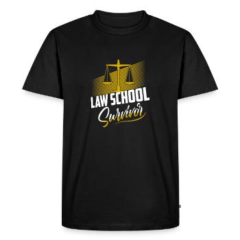 Avocat survivant de la faculté de droit Avocat - T-shirt Premium bio Homme - noir - Devant - Nico (187cm)