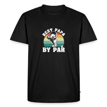 Drôle fête des pères Golfeur Grand-père Meilleur père - T-shirt Premium bio Homme - noir - Devant - Nico (187cm)
