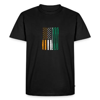 Golfeur irlando-américain St. Paddy - T-shirt Premium bio Homme - noir - Devant - Nico (187cm)