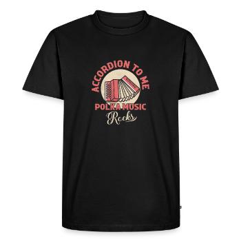 Accordéon To Me Polka Musique Rocks Humour - T-shirt Premium bio Homme - noir - Devant - Nico (187cm)
