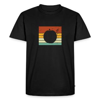 Apricot Fruit Lover Retro Veggie Diet Idée cadeau - T-shirt Premium bio Homme - noir - Devant - Nico (187cm)