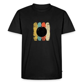 Apricot Fruit Lover Retro Veggie Diet Idée cadeau - T-shirt Premium bio Homme - noir - Devant - Nico (187cm)
