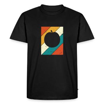 Apricot Fruit Lover Retro Veggie Diet Idée cadeau - T-shirt Premium bio Homme - noir - Devant - Nico (187cm)