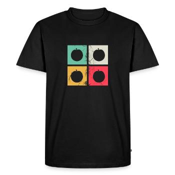 Apricot Fruit Lover Retro Veggie Diet Idée cadeau - T-shirt Premium bio Homme - noir - Devant - Nico (187cm)